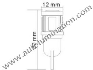 194 168 161 W5W 2825 2886X 3 Watt Cree Led Side Marker License Plate Bulb