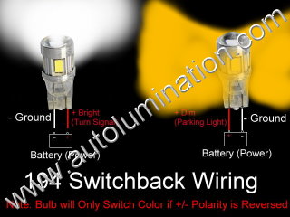 2825 194 161 168 Switchback White Amber led Bulb