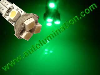 24 T6.5 T6-1.2 T2-1/4 5LED 3528 Bulbs Matrix Green led bulbs