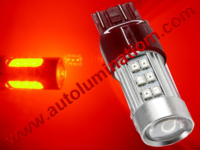 Automaze Signal Lamp T20 Led 7443 W21 5W 7440 WY21W W21W 12V 3030 SMD T25  21 Led P27W For Cars Brake Reverse Light, Turn Signal Lights (White)