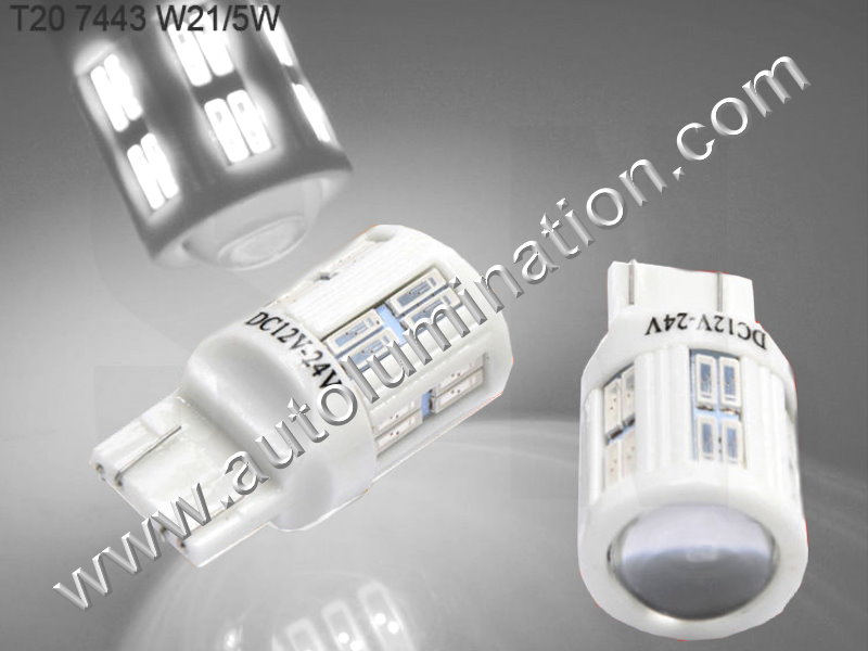 7443 7444 W21 5W 7440 W21W WY21W 7441 Ceramic Canbus Error Free Led Bulb