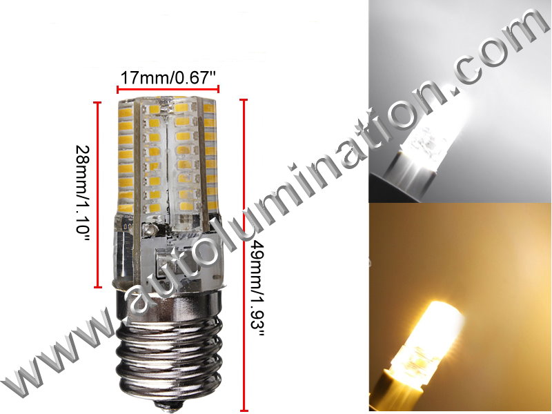 E17 LED 3W 64 SMD Appliance Lights Bulb Lamp AC110-120vReplaces Wb36x10003 6912w1z004b