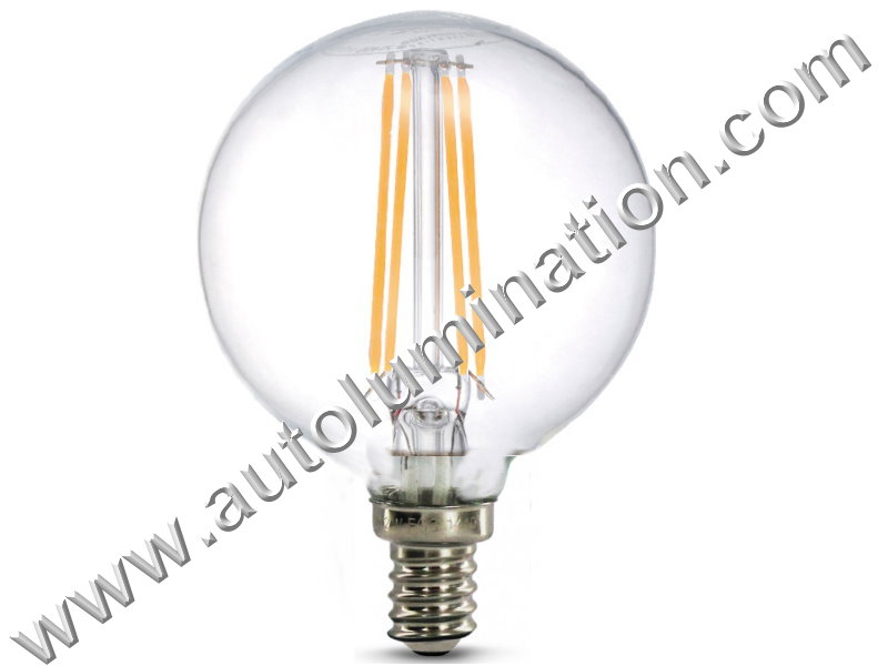 G16.5 Edison Retro Filament Led Base Candelabra Frosted Globe Led Bulb E12 Warm White