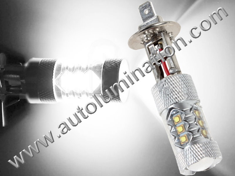 H1 P14.5s 6000K Super White LED 80 Watt Cree High Powered Headlight Bulb
