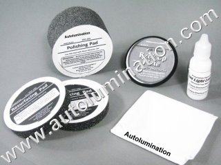 Headlight Tailight Fog Light Lens Plastic Cleaner Restore Restoration Polishing  Kit CCP Custom Chemical Packaging HLR200R POL 100