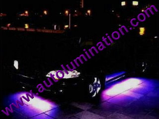 Car with Neon Underbody Light Kit Purple