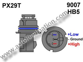 9007 px29t Headlight Socket Plug Base