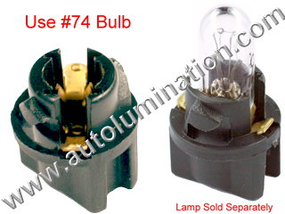 37 74 T5 T-1/2 Bulb Twist Lock Socket Base Holder Wedge (W2.1x4.9d)  