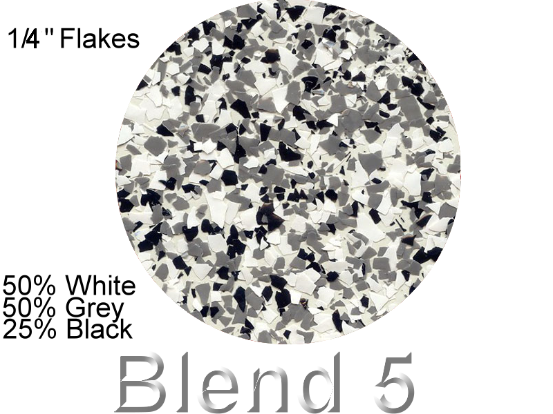 Fabbay 12.4 Lb Decorative Color Chips Garage Floor Coating Kit Epoxy Flakes Paint Chips Concrete Floor Coatings For Garage Wall Interior And Exterior House Paint (Black, White, Gray